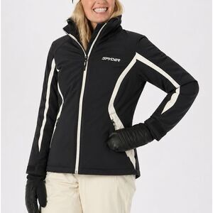 Spyder women’s 3-1 black and white ski snow jacket size 8